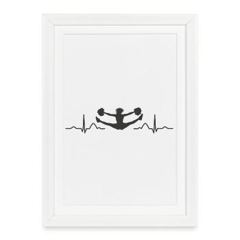 Cheerpom pom girls Mom Cheerleading - Affiche encadrée (27 × 37 cm) - blanc - Devant