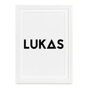 First name Lukas - Framed poster (27 × 37 cm) - white - Front