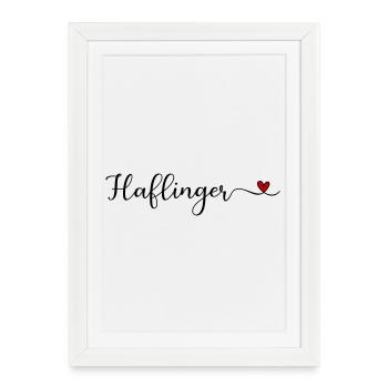 Haflinger Heart - Framed poster (27 × 37 cm) - white - Front