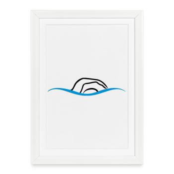 nage - Affiche encadrée (27 × 37 cm) - blanc - Devant
