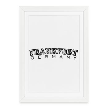 Frankfurt Germany - Gerahmtes Poster (27 × 37 cm) - Weiß - Vorne