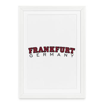 Frankfurt Germany (Rot) - Gerahmtes Poster (27 × 37 cm) - Weiß - Vorne