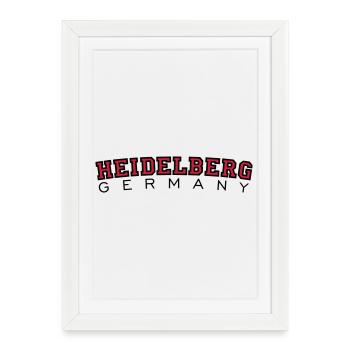 Heidelberg Germany Red/Black - Framed poster (27 × 37 cm) - white - Front