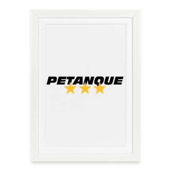 Petanque - Affiche encadrée (27 × 37 cm) - blanc - Devant