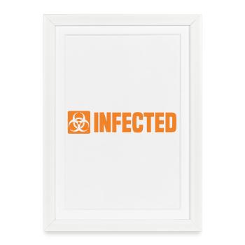 Risque biologique des infections infectées - Affiche encadrée (27 × 37 cm) - blanc - Devant