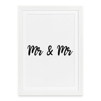 Mr & Mr - Affiche encadrée (27 × 37 cm) - blanc - Devant