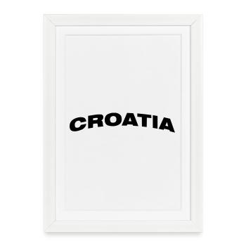 Croatie (Hrvatska) - Affiche encadrée (27 × 37 cm) - blanc - Devant
