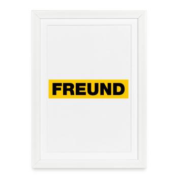 Freund - Gerahmtes Poster (27 × 37 cm) - Weiß - Vorne