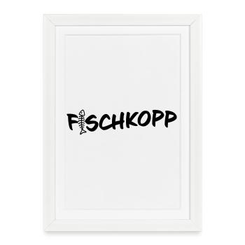 Fischkopp - Affiche encadrée (27 × 37 cm) - blanc - Devant