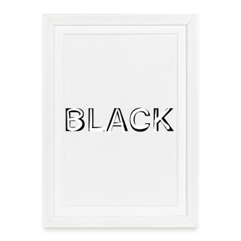 NOIR - Affiche encadrée (27 × 37 cm) - blanc - Devant