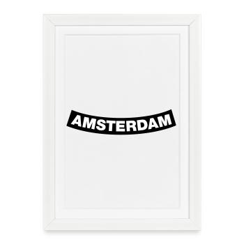 Amsterdam Chapter Element (Bachelor Party MC Rocker Design) - Framed poster (27 × 37 cm) - white - Front