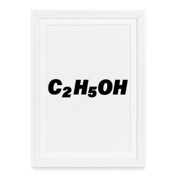 C2H5OH - Framed poster (27 × 37 cm) - white - Front