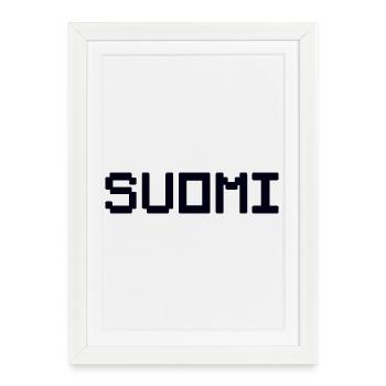 SUOMI Finlande - Affiche encadrée (27 × 37 cm) - blanc - Devant