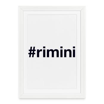 RIMINI Hashtag - Affiche encadrée (27 × 37 cm) - blanc - Devant