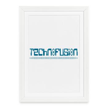 Techno Fusion - Framed poster (27 × 37 cm) - white - Front