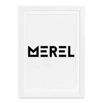 First name Merel - Framed poster (27 × 37 cm) - white - Front