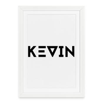 First name Kevin - Framed poster (27 × 37 cm) - white - Front