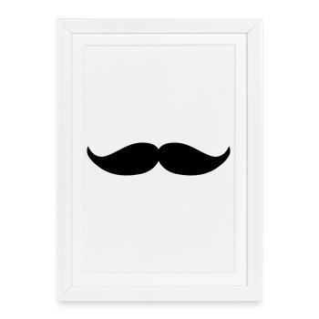 Walrus moustache - Framed poster (27 × 37 cm) - white - Front