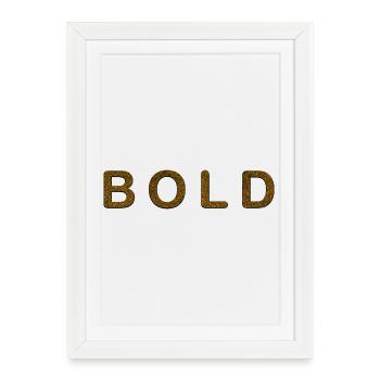 Artistic abstract painting with texture - Framed poster (27 × 37 cm) - white - Front