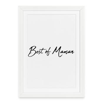 MOM. MOTHER'S DAY. HEART. FEAST. HAPPY BIRTHDAY - Framed poster (27 × 37 cm) - white - Front