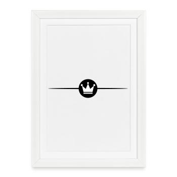 Crown Line - Framed poster (27 × 37 cm) - white - Front