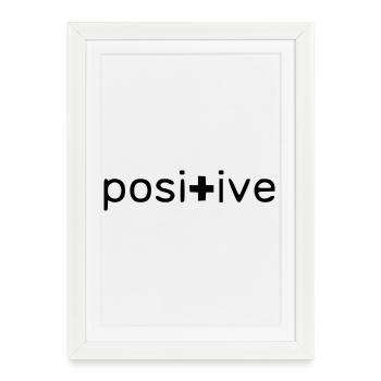 Positive - Framed poster (27 × 37 cm) - white - Front