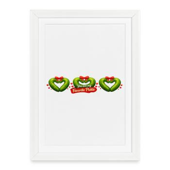 You're my favorite cucumber heart - Framed poster (27 × 37 cm) - white - Front