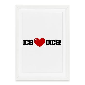 Je t’aime, mon cœur - Affiche encadrée (27 × 37 cm) - blanc - Devant