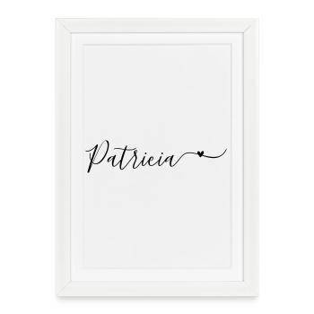 Patricia Surname First Name Decorative - Framed poster (27 × 37 cm) - white - Front