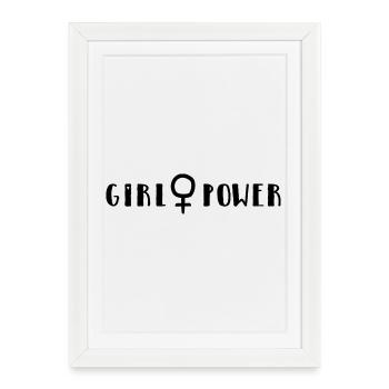girl power - Framed poster (27 × 37 cm) - white - Front