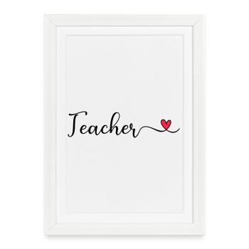Teacher - Framed poster (27 × 37 cm) - white - Front