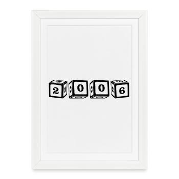 Cube 2006 - Affiche encadrée (27 × 37 cm) - blanc - Devant