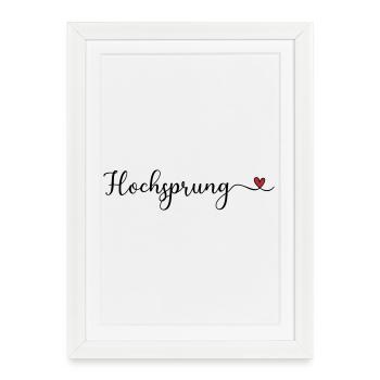 Hochsprung - Gerahmtes Poster (27 × 37 cm) - Weiß - Vorne