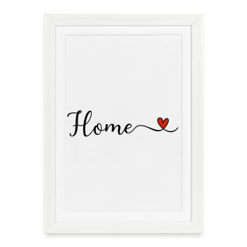 Home Heart - Framed poster (27 × 37 cm) - white - Front