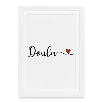 Cadeau du cœur Doula - Affiche encadrée (27 × 37 cm) - blanc - Devant