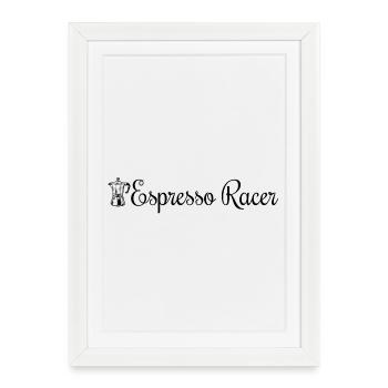 Espresso Racer - Framed poster (27 × 37 cm) - white - Front