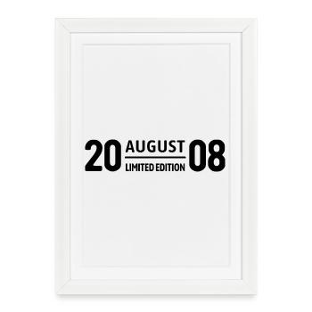 Limited Edition August 2008 Geburtstag Geschenk - Gerahmtes Poster (27 × 37 cm) - Weiß - Vorne