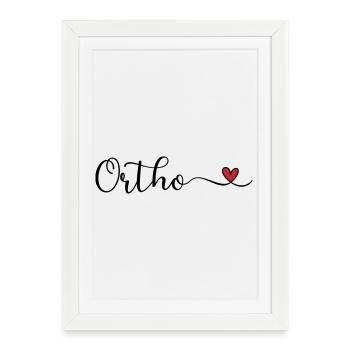 Ortho - Gerahmtes Poster (27 × 37 cm) - Weiß - Vorne