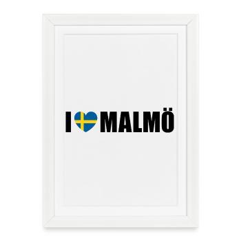 I love Malmö Sweden - Framed poster (27 × 37 cm) - white - Front
