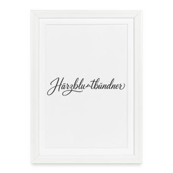 Bündner - Gerahmtes Poster (27 × 37 cm) - Weiß - Vorne