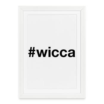 WICCA Hashtag Pagan - Affiche encadrée (27 × 37 cm) - blanc - Devant