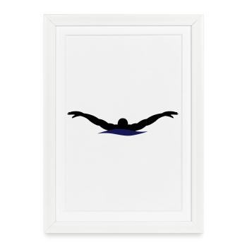 swim - Framed poster (27 × 37 cm) - white - Front