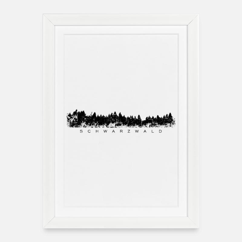 Schwarzwald Panorama - Gerahmtes Poster (27 × 37 cm) - Weiß