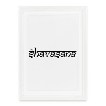 OM SHAVASANA - Framed poster (27 × 37 cm) - white - Front