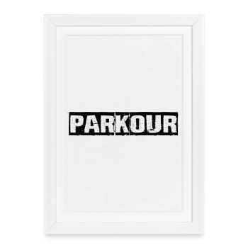Parkour - Affiche encadrée (27 × 37 cm) - blanc - Devant