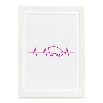 J’aime les cochons - Affiche encadrée (27 × 37 cm) - blanc - Devant