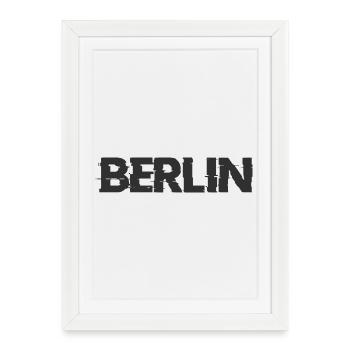 Lettrage Berlinois - Affiche encadrée (27 × 37 cm) - blanc - Devant