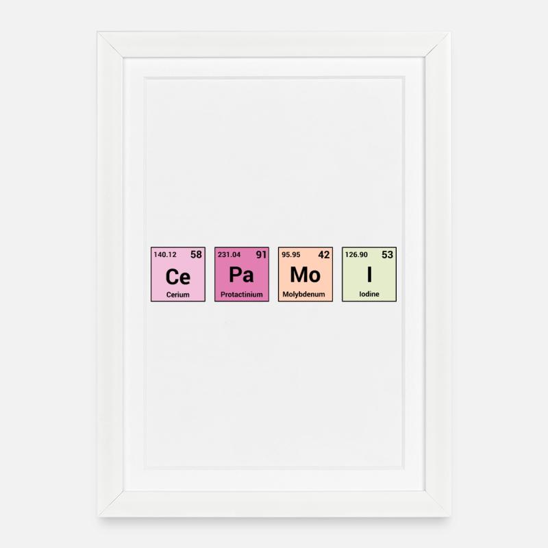 Cepamoi en éléments périodiques - Affiche encadrée (27 × 37 cm) - blanc