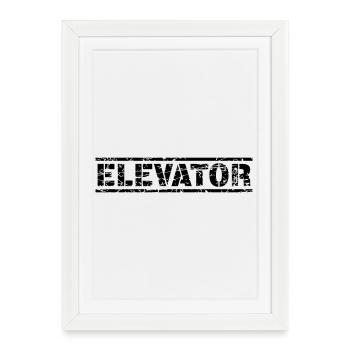 Ascenseur - Affiche encadrée (27 × 37 cm) - blanc - Devant