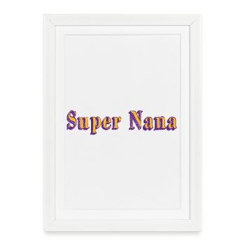 super nana - Affiche encadrée (27 × 37 cm) - blanc - Devant